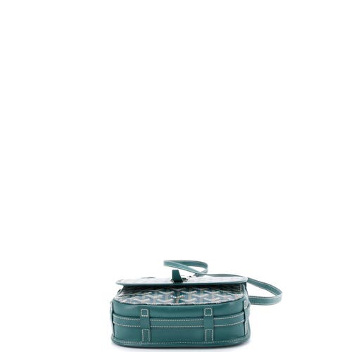 Pre-owned Goyard  Goyard Belvedere Ii Messenger Bag Coated Canvas Pm In Green