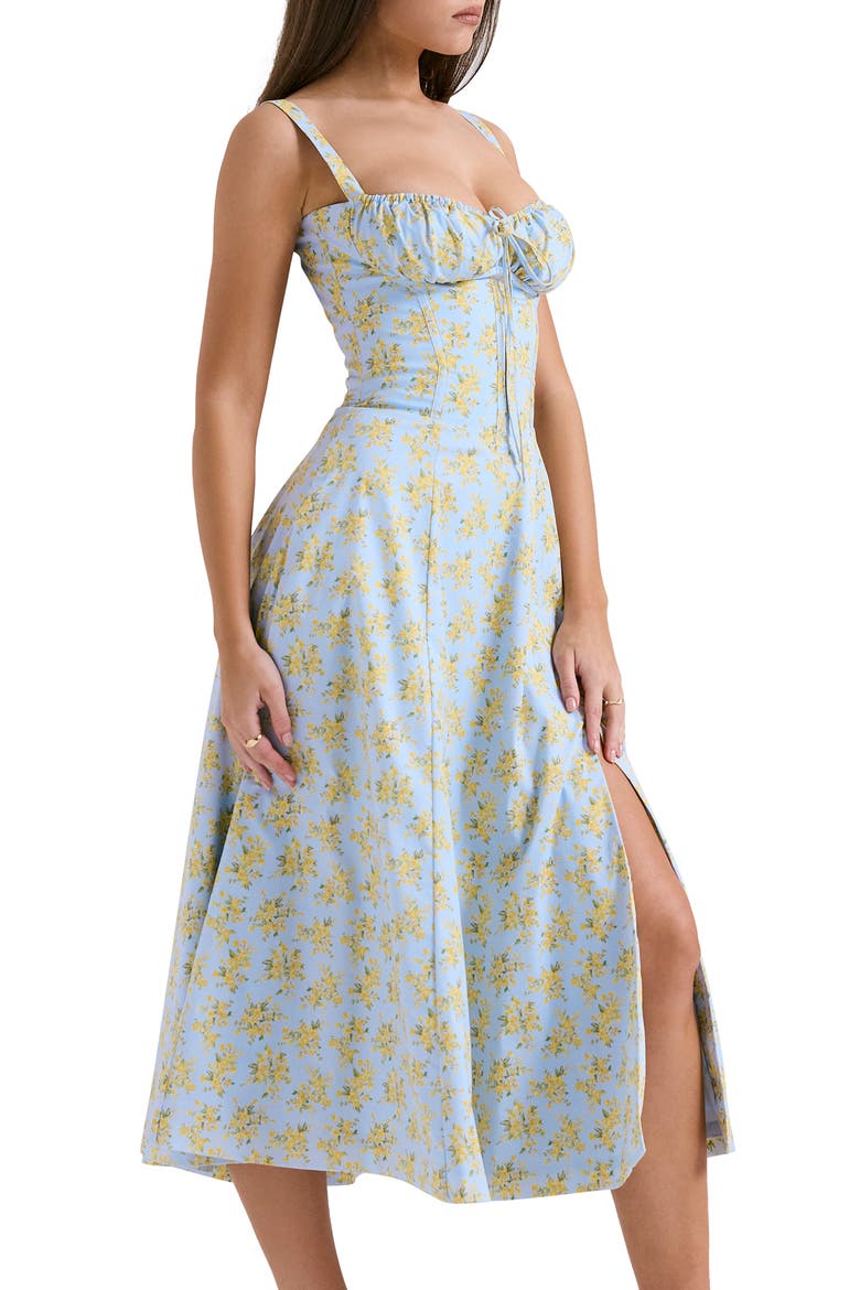 Carmen Bustier Sundress, Alternate, color, PRINT LIGHT BLUE