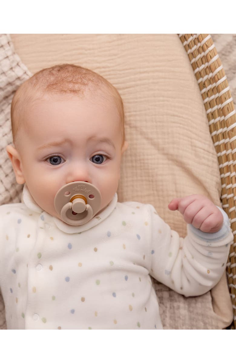 MiniMoi Baby Boys Snap Front Velour Footie, Alternate, color, Marshmallow