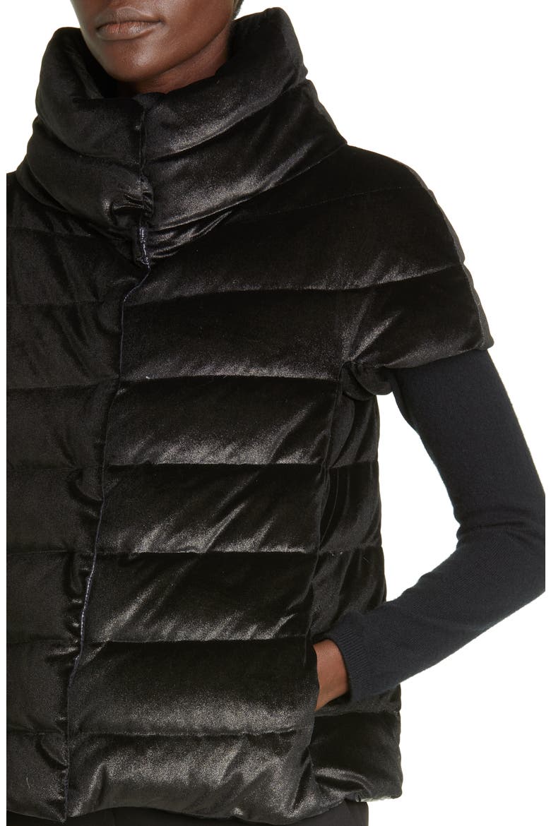 Satin Finish High-Low Down Jacket, Alternate, color, 9300 / NERO