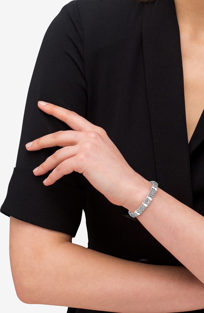 LAGOS Caviar Spark Diamond Rope Bracelet, Alternate, color, Silver Diamond