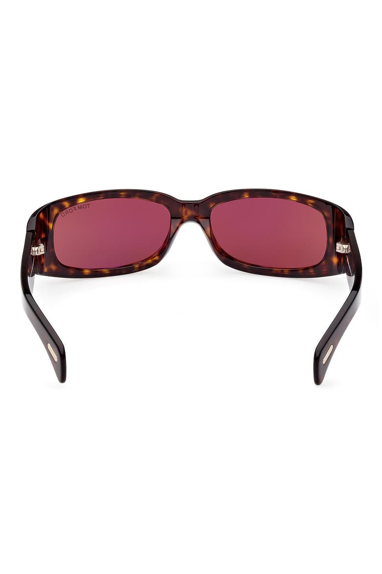 Corey 59mm Square Sunglasses, Alternate, color, DARK HAVANA / BORDEAUX SILVER