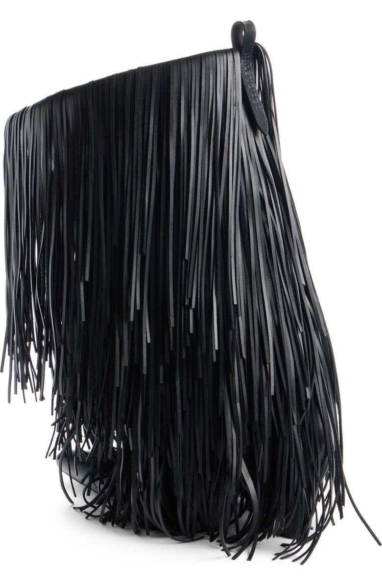 Balenciaga Avenue Fringe Pointed Toe Boot, Alternate, color, Black