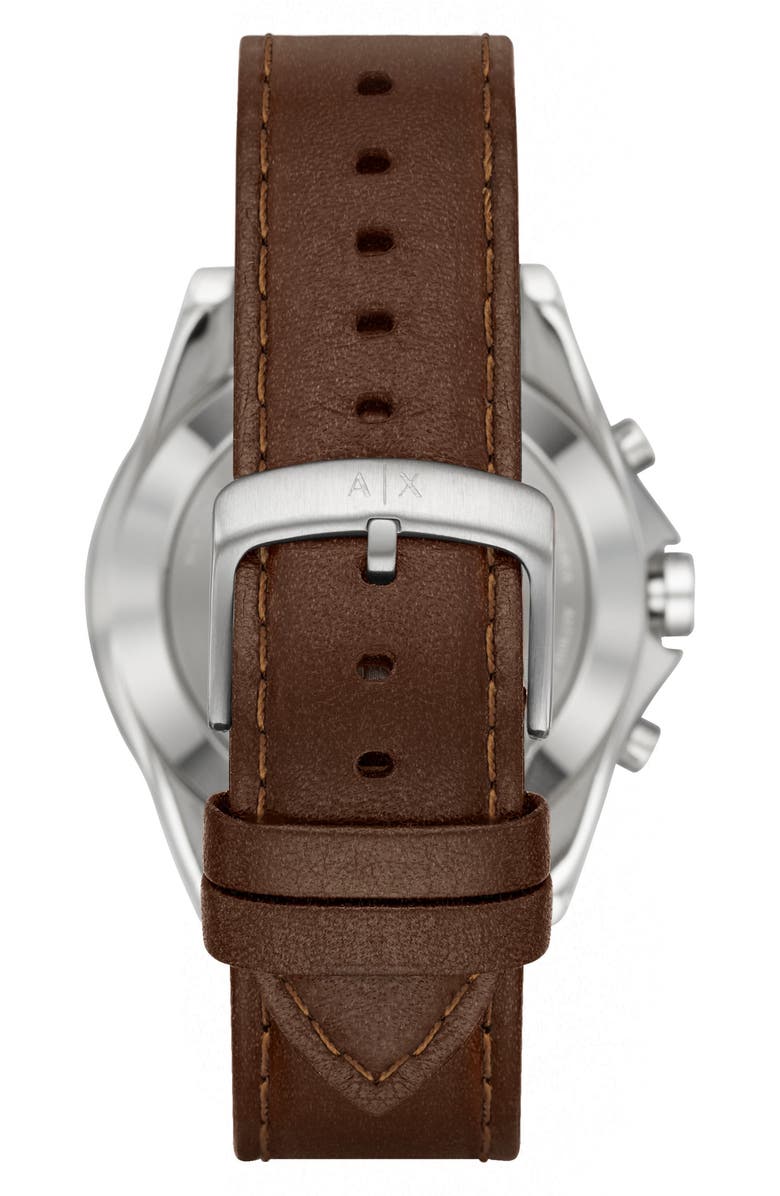 AX Armani Exchange Connected Hybrid Leather Strap Smartwatch, 44mm, Alternate, color,