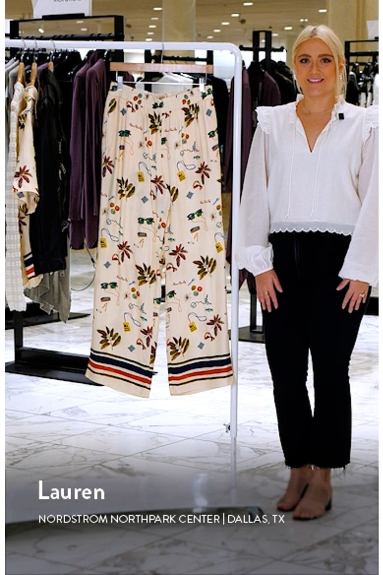 Gia Print Wide Leg Pants video