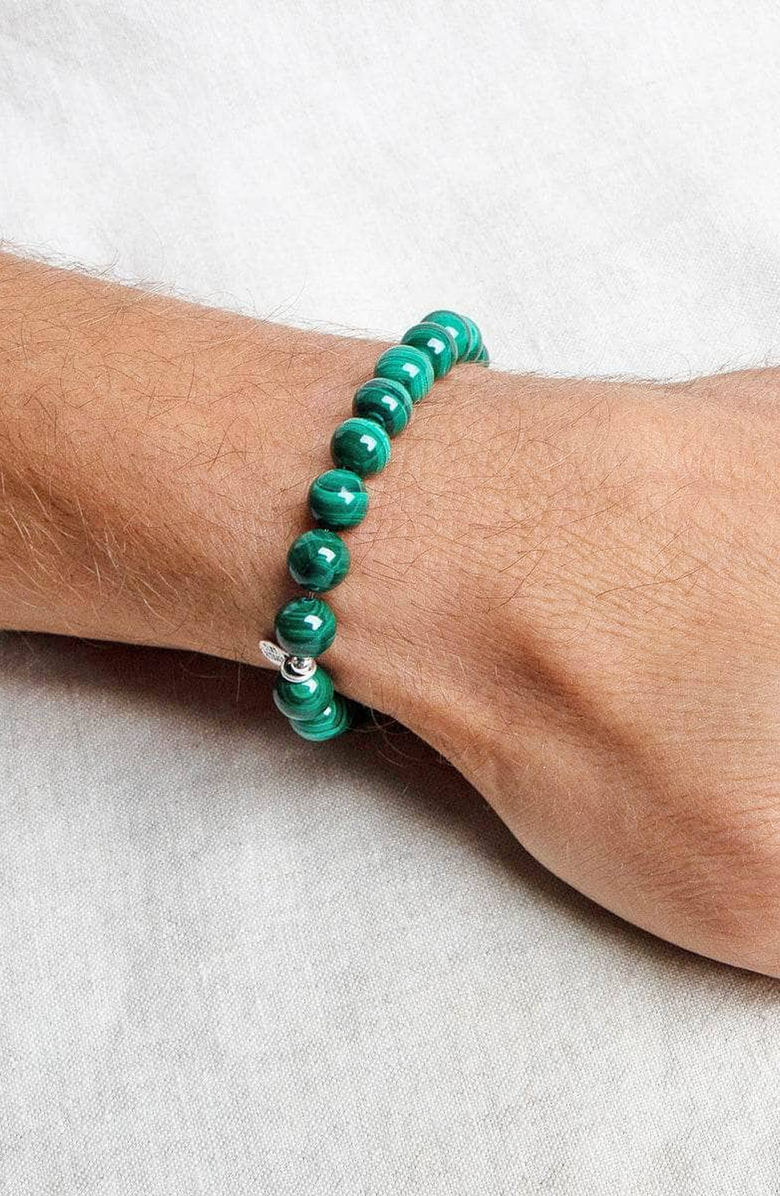 Tiny Rituals Genuine Real Malachite Energy Bracelet, Alternate, color, Malachite Green
