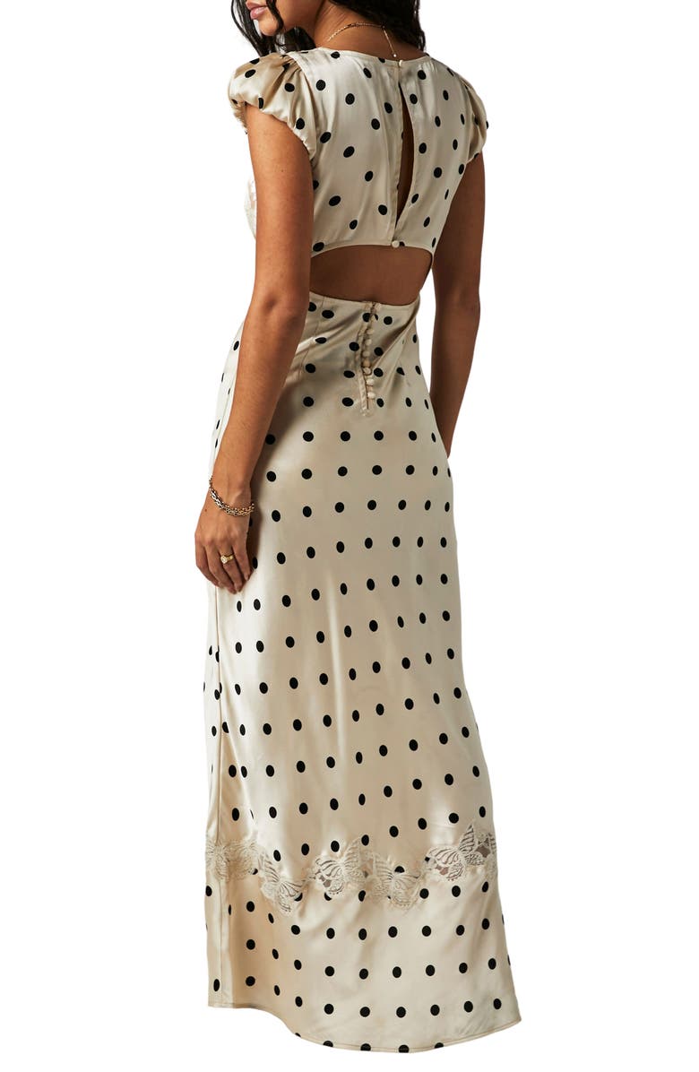 Free People Butterfly Babe Cutout Maxi Dress, Alternate, color, Tea Combo