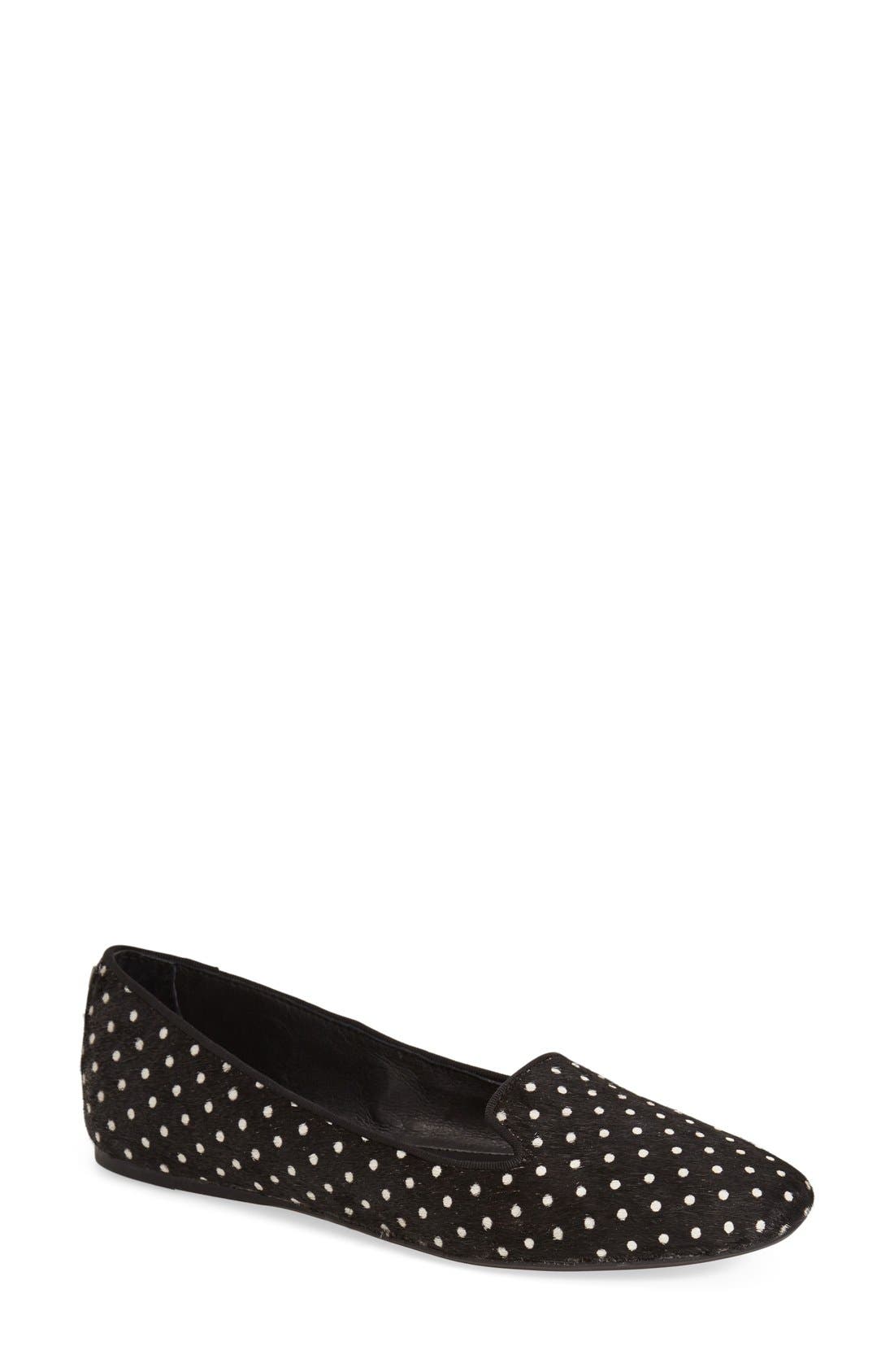 'Brannon' Smoking Loafer, Main, color, SPOTTED CALF HAIR
