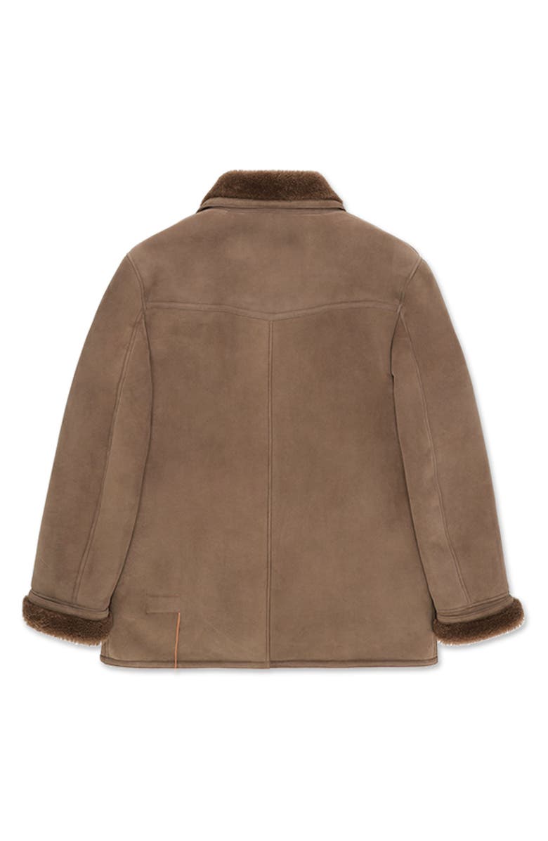 Fortela Shearling Double Breasted Jacket, Alternate, color, Light Brown