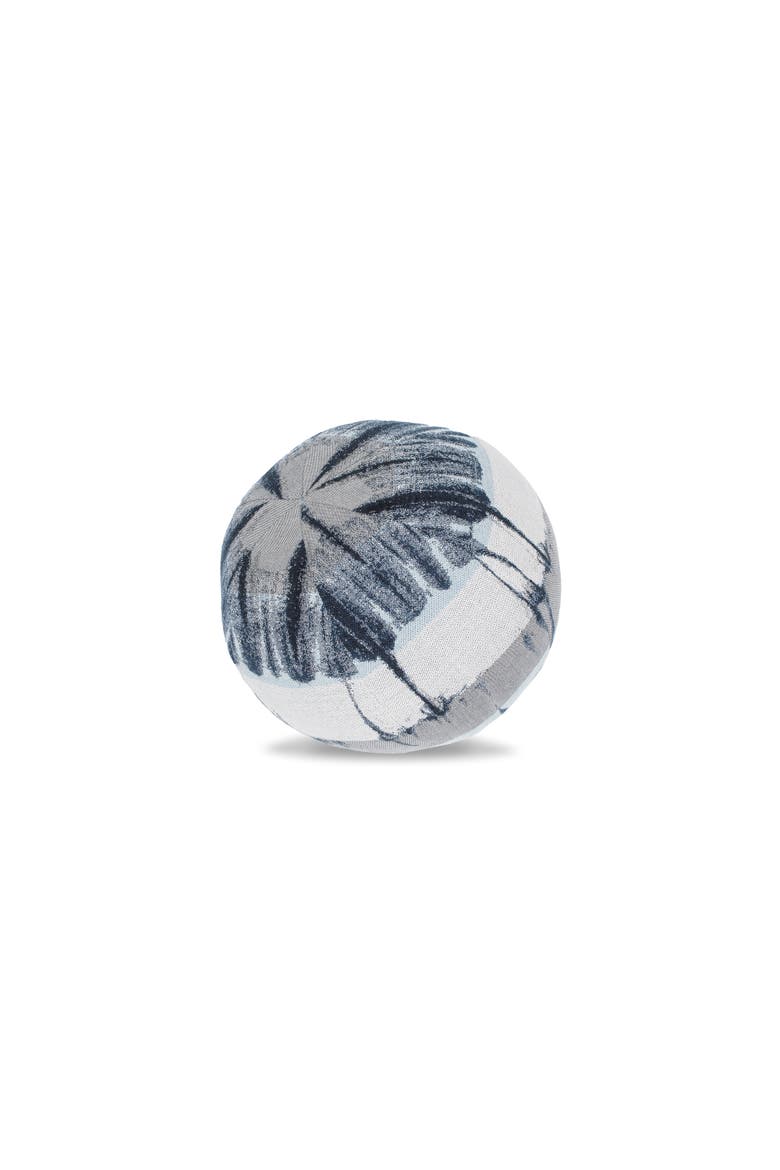 Shibori Indoor & Outdoor Woven Accent Orb Pillow, Main, color, Blue