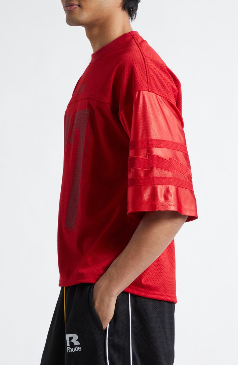 Rhude Lightning Football Jersey, Alternate, color, Red/ Red