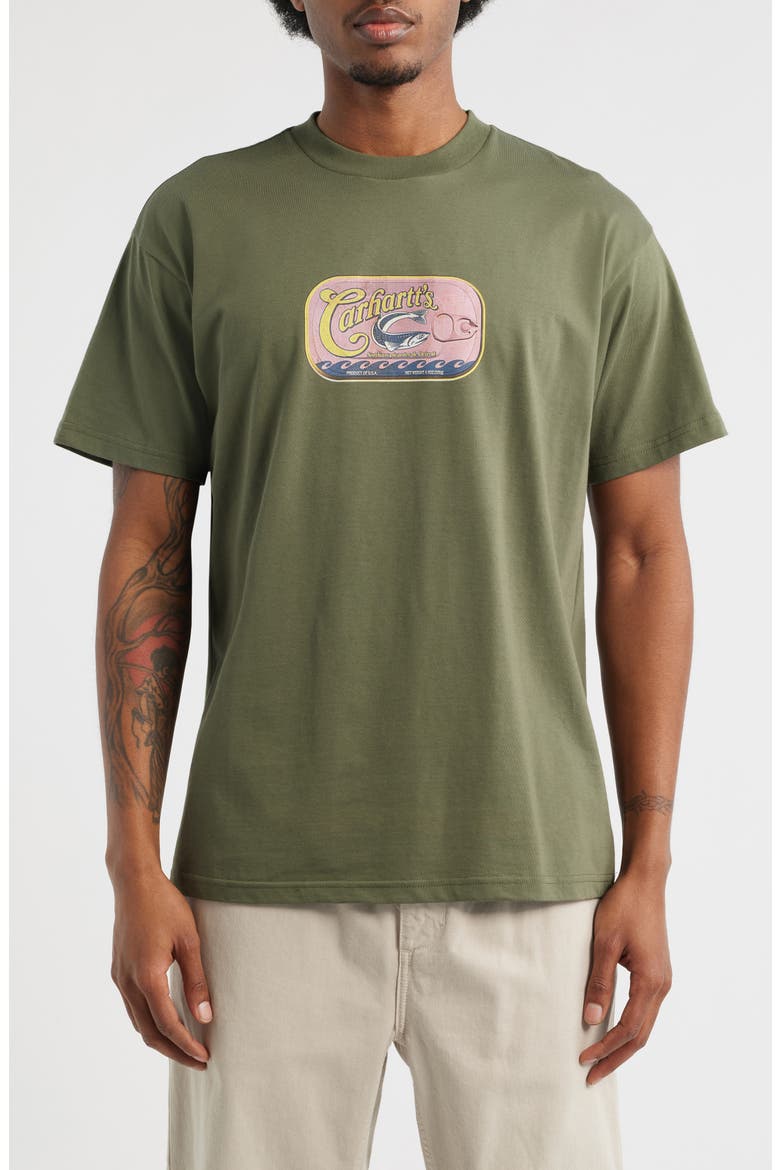 Sardinas Organic Cotton Graphic T-Shirt, Main, color, LEAF