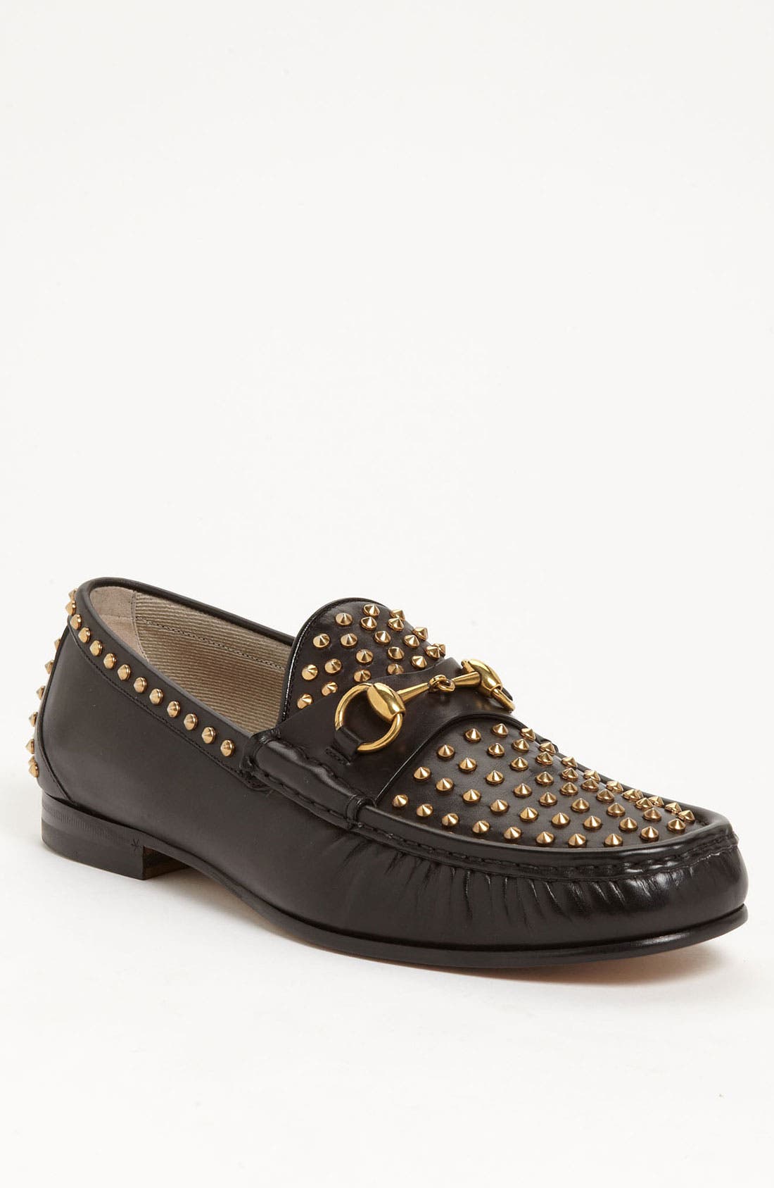 Gucci 'Roos' Studded Bit Loafer, Main, color, 