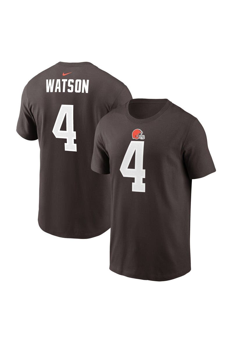 Men's Nike Deshaun Watson Brown Cleveland Browns Player Name & Number T-Shirt, Main, color, Brown