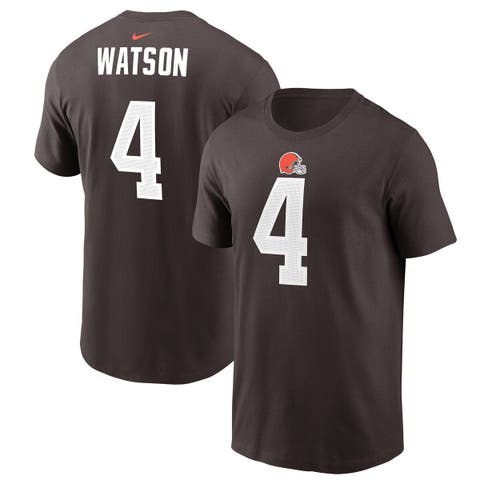 Men's Nike Deshaun Watson Brown Cleveland Browns Player Name & Number T-Shirt