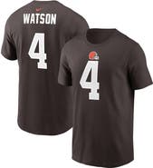 Nike Men's Nike Deshaun Watson Brown Cleveland Browns Player Name & Number T-Shirt