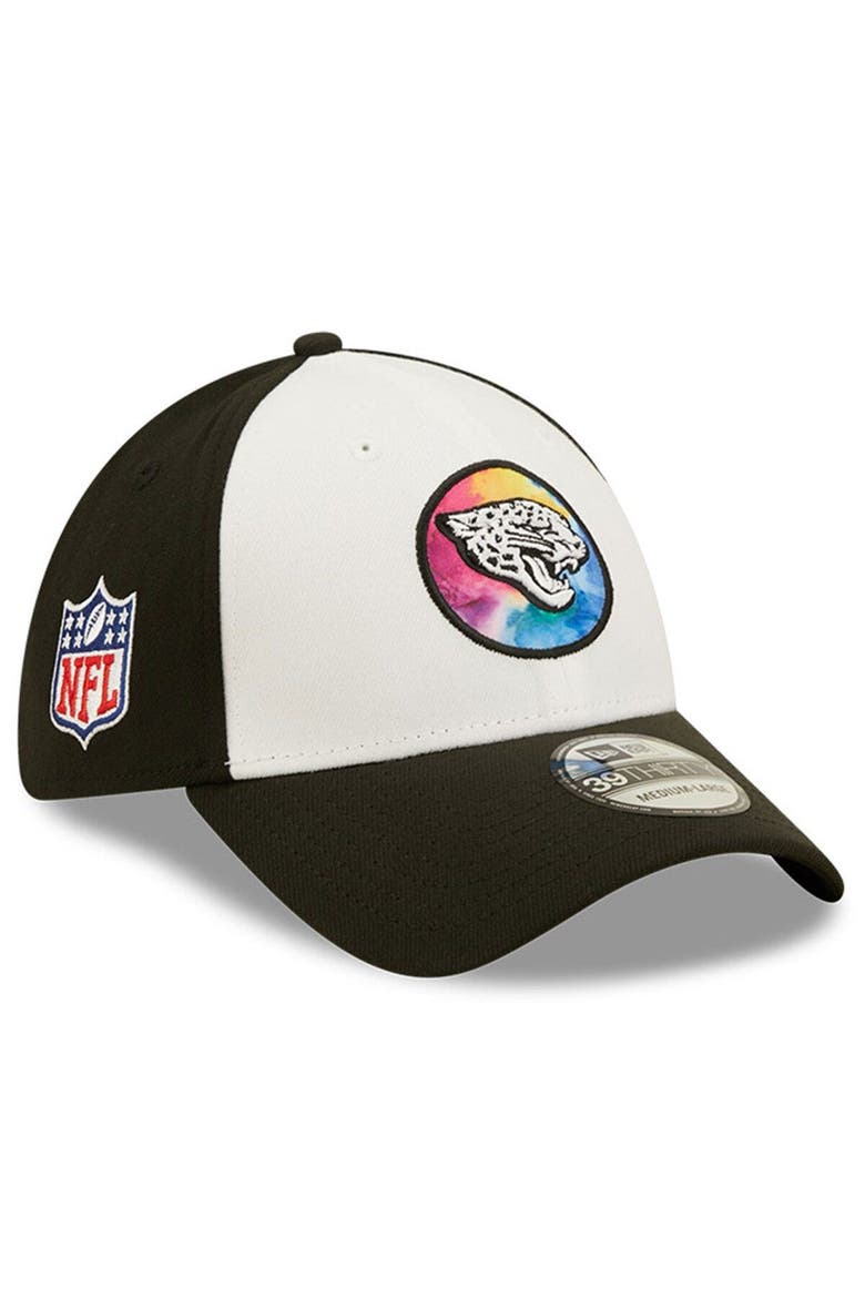 Men's New Era White/Black Jacksonville Jaguars 2022 NFL Crucial Catch 39THIRTY Coaches Flex Hat, Main, color, White