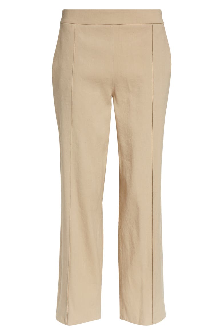 Grace Mid Rise Linen Blend Tapered Pull-On Pants, Alternate, color, PALE NUT