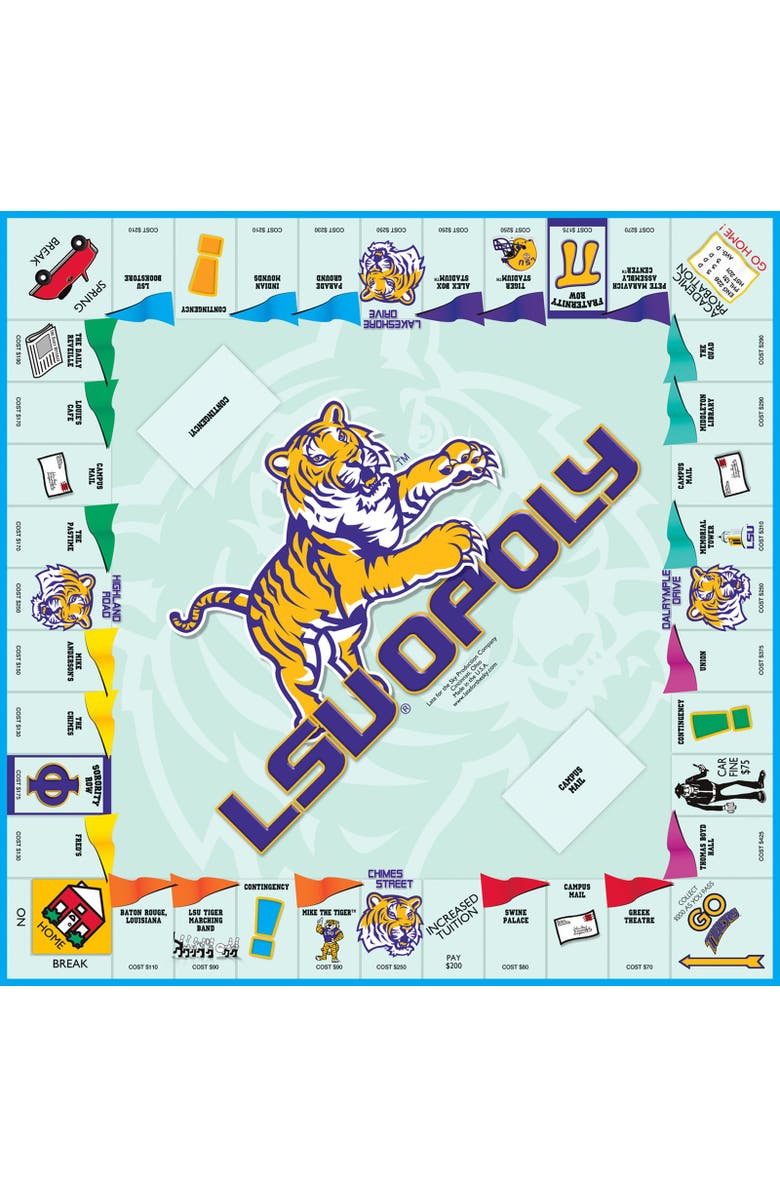 Late for the Sky Louisiana State LSU Opoly Monopoly Board Game, Alternate, color, Multicolored