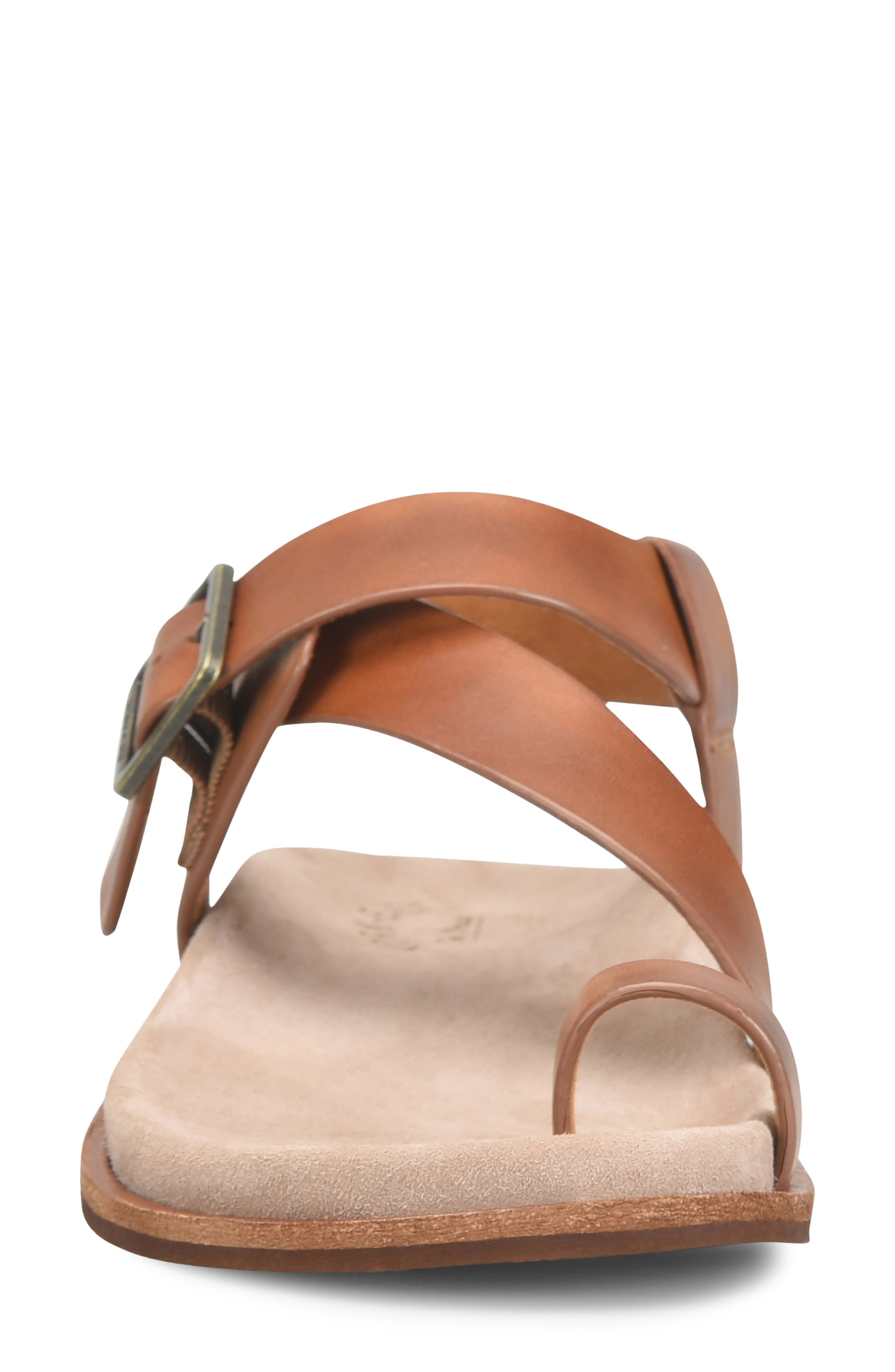 Anya Toe Loop Sandal, Alternate, color, DARK TAN LEATHER