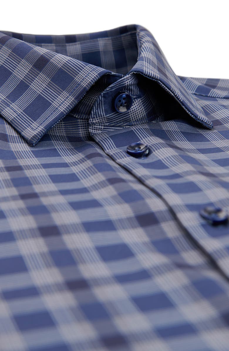 Brooklyn Brigade Trim Fit Wrinkle Resistant Line Check Cool Tech Dress Shirt, Alternate, color, 