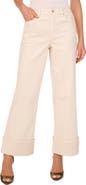 1.STATE High Waist Cuffed Wide Leg Jeans