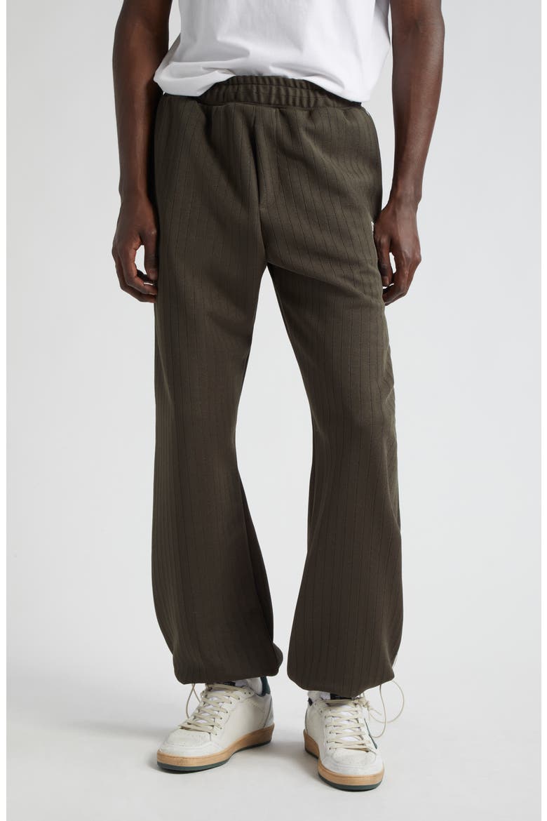 Star Wide Leg Track Pants, Main, color, MILITARY GREEN/ PAPYRUS