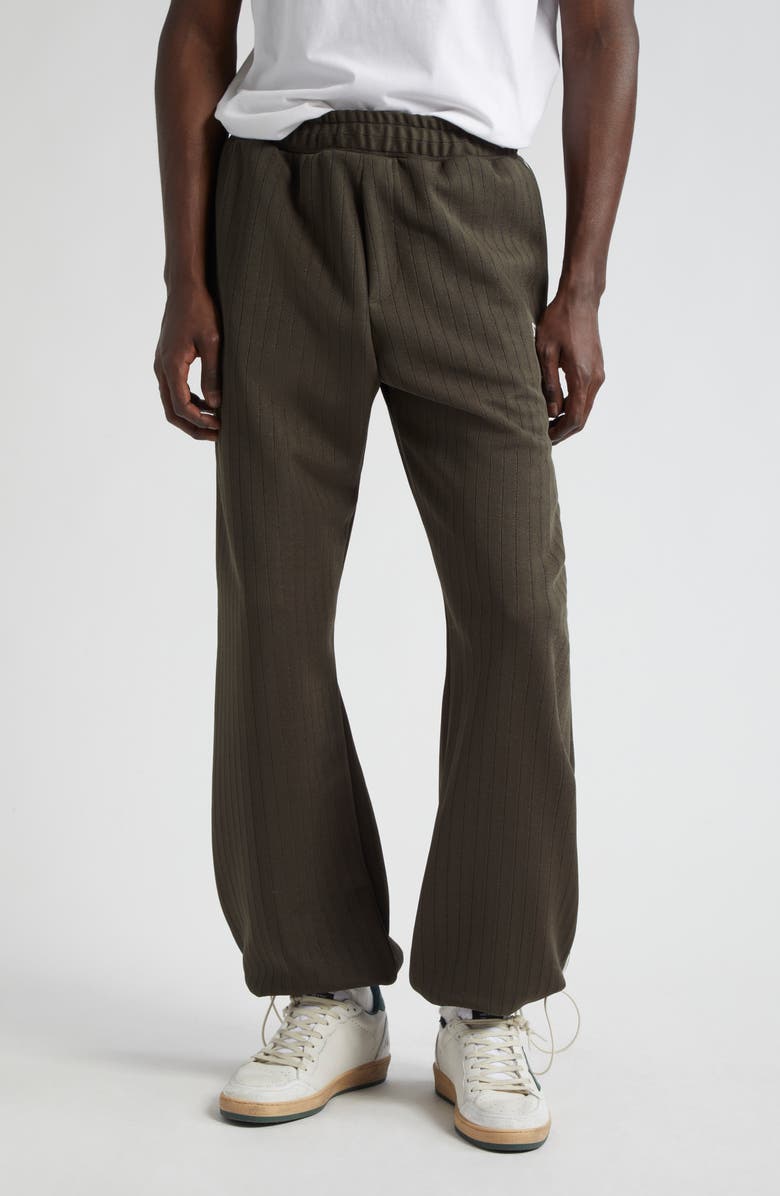 Golden Goose Star Wide Leg Track Pants, Main, color, Military Green/ Papyrus