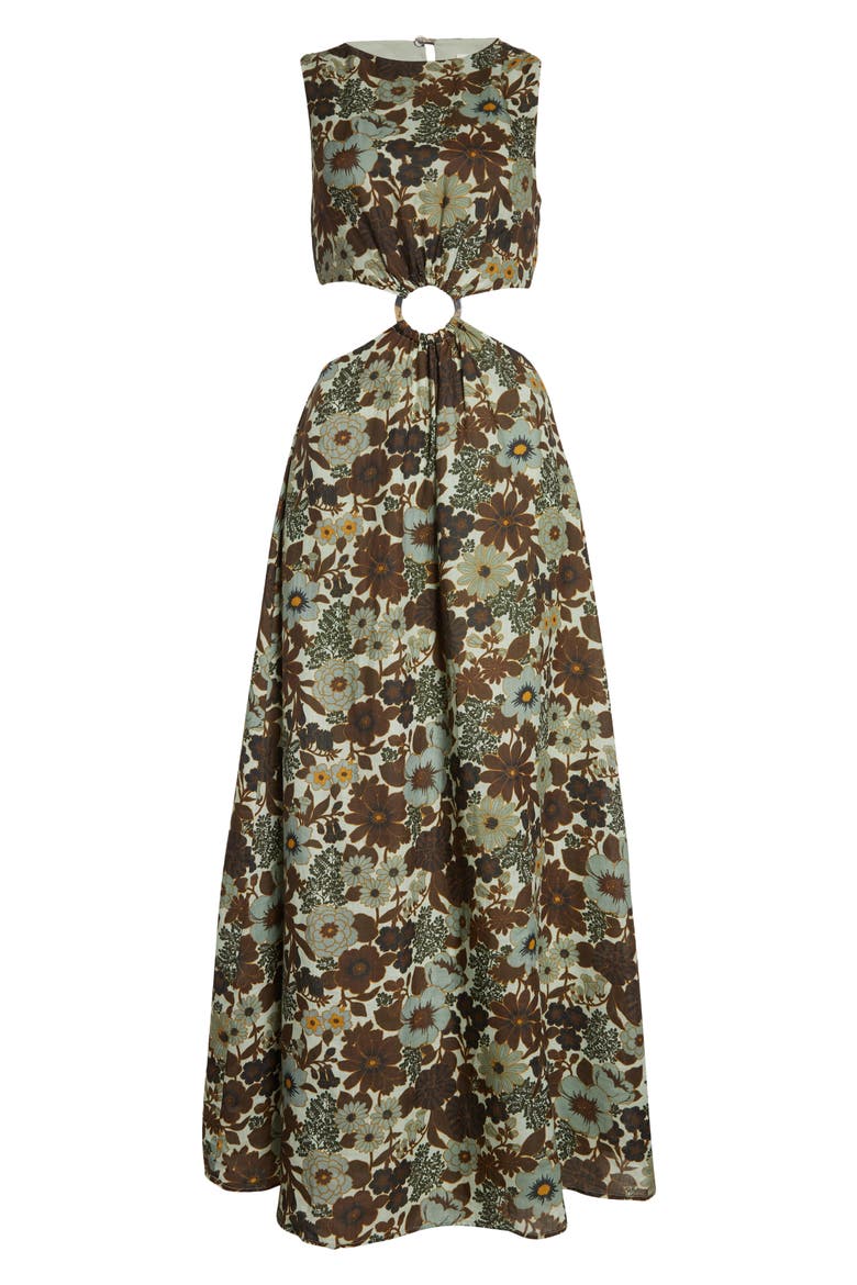 Constantine Cutout Maxi Dress, Alternate, color, CONSTANTINE PRINT