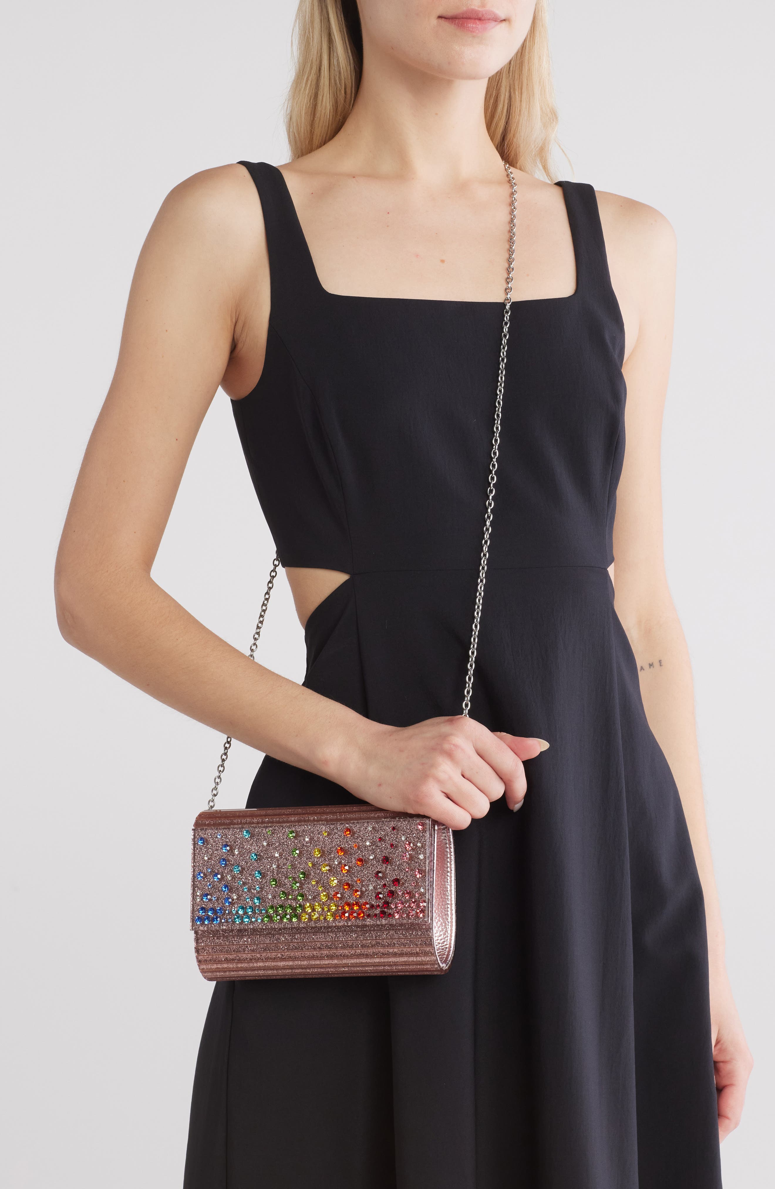 Kurt Geiger London Party Glitter Envelope Clutch, Alternate, color, 