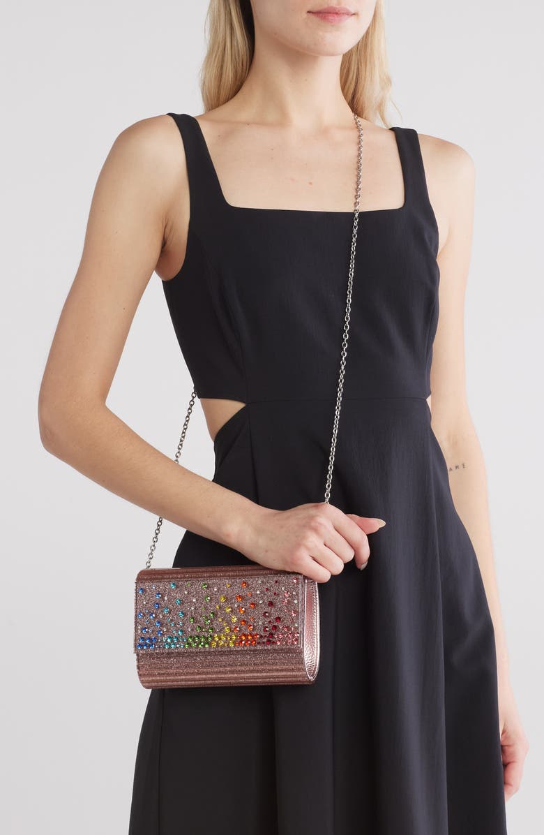 Kurt Geiger London Party Glitter Envelope Clutch, Alternate, color, Light/ Pastel Pink