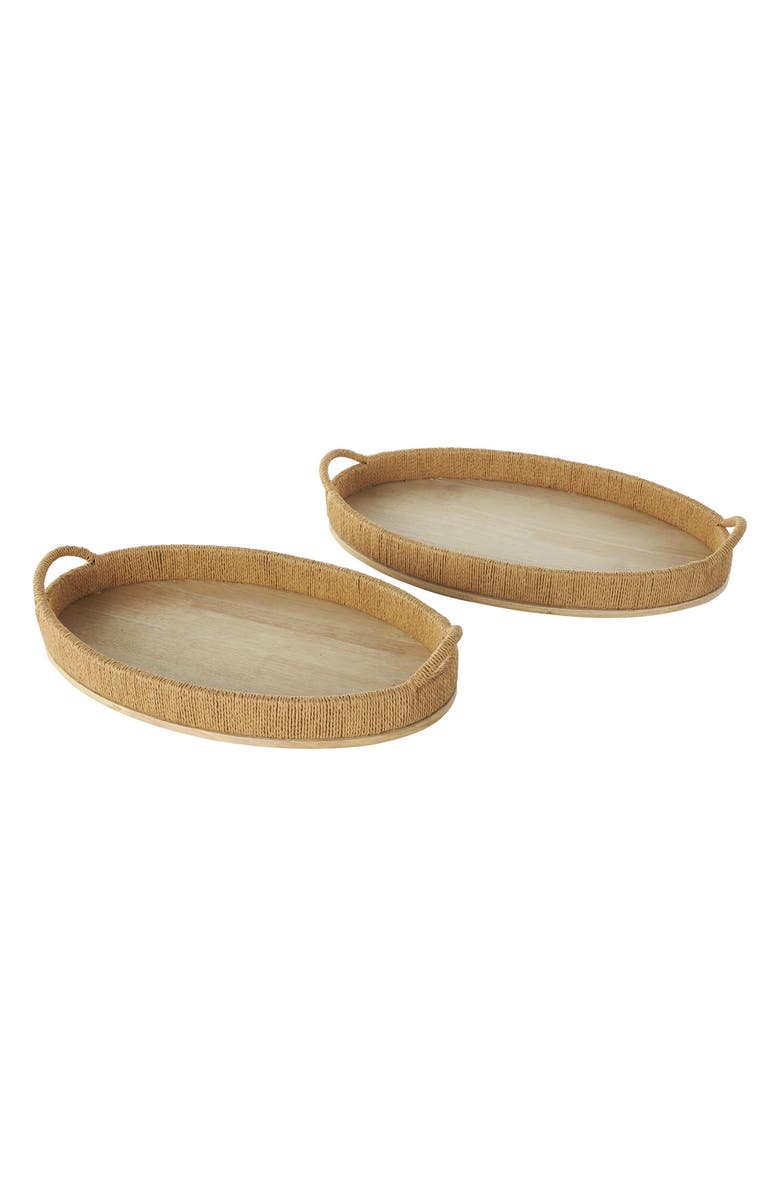 UMA Set of 2 Oval Trays, Main, color, Natural