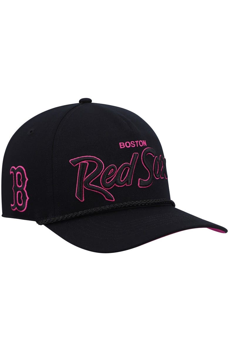 '47 Men's '47 Black Boston Red Sox Hitch Orchid Undervisor Snapback Hat, Main, color, 