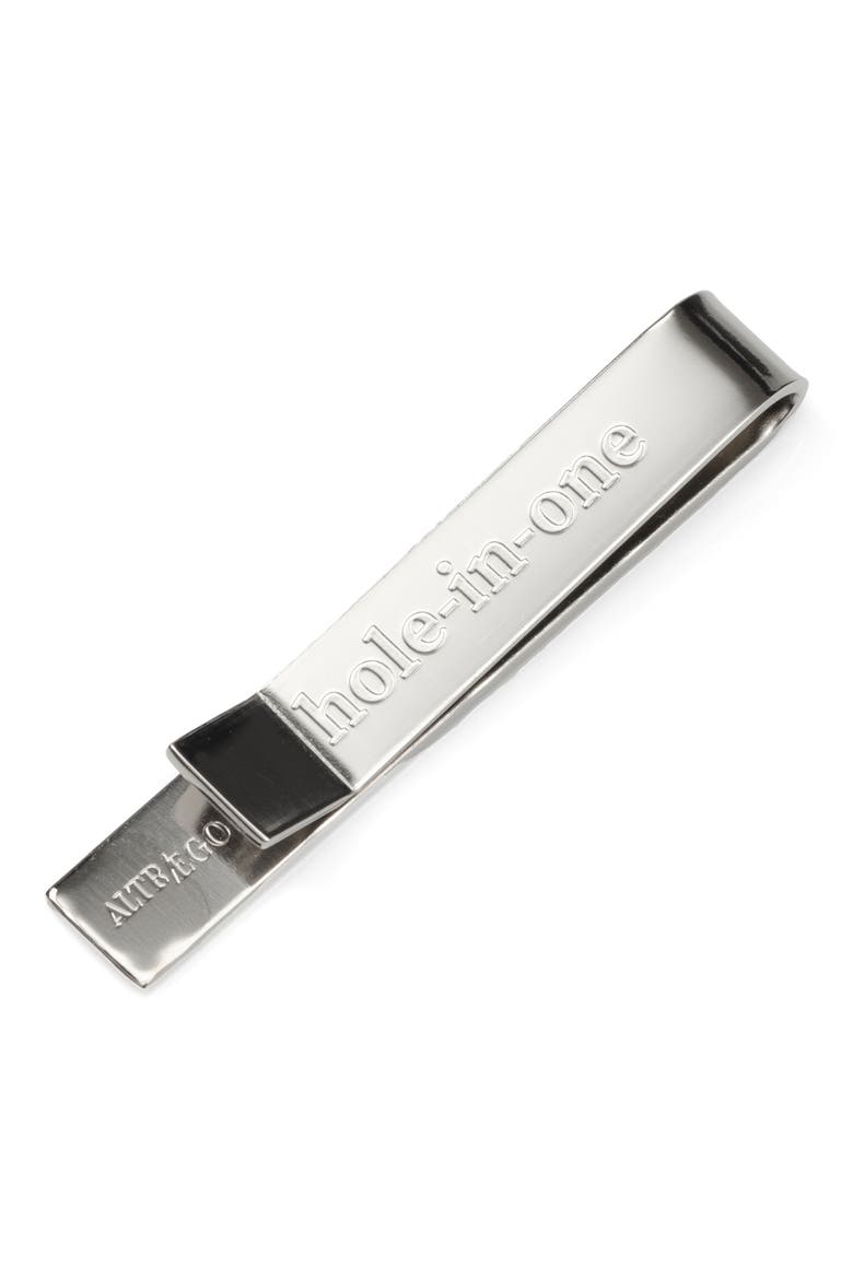 Hole in One Tie Clip, Alternate, color, SILVER