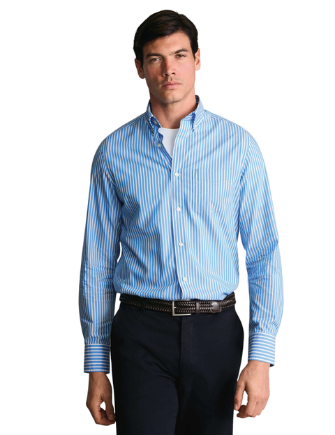 Stripe Stretch Washed Poplin Shirt