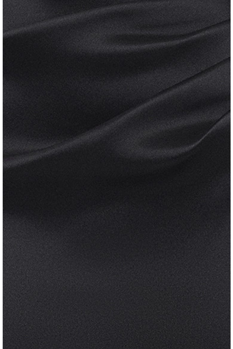 Mikado Strapless Gown, Alternate, color, BLACK