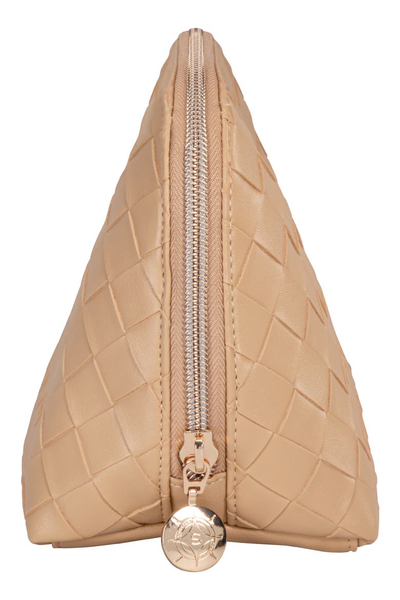 Belize Toasted Almond Lola Makeup Bag, Alternate, color, TOASTED ALMOND