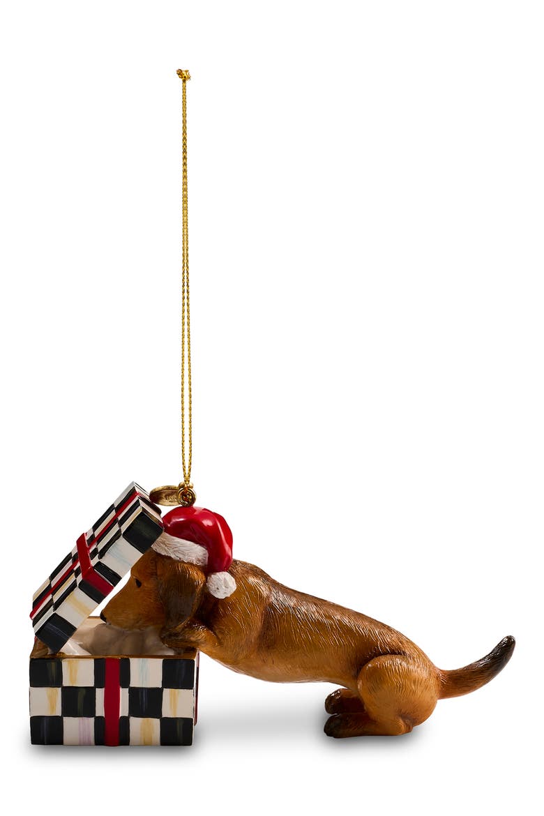 Holiday Dachshund Dog Ornament, Alternate, color, MULTI
