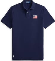 Polo Ralph Lauren Classic Fit Flag Embroidered Piqué Polo