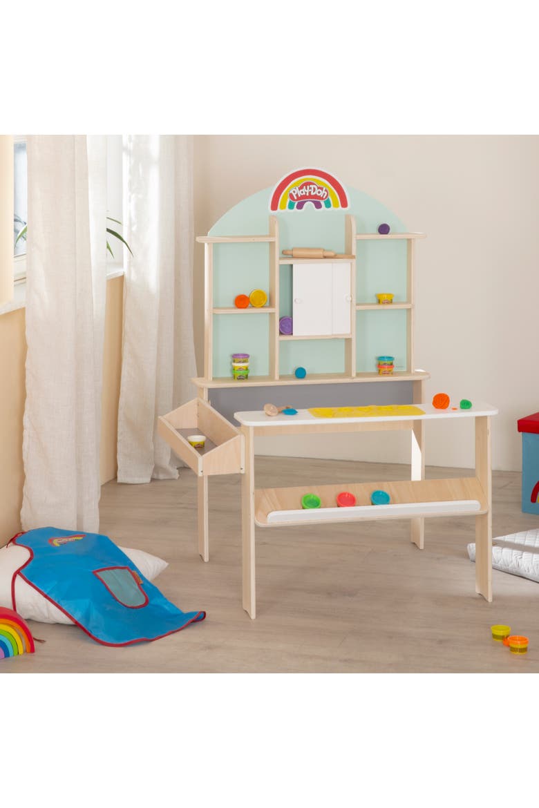 Playdoh Allinclusive Wooden Shop Stand Set With 12 Containers & Tools, 3+, Alternate, color, Multicolored