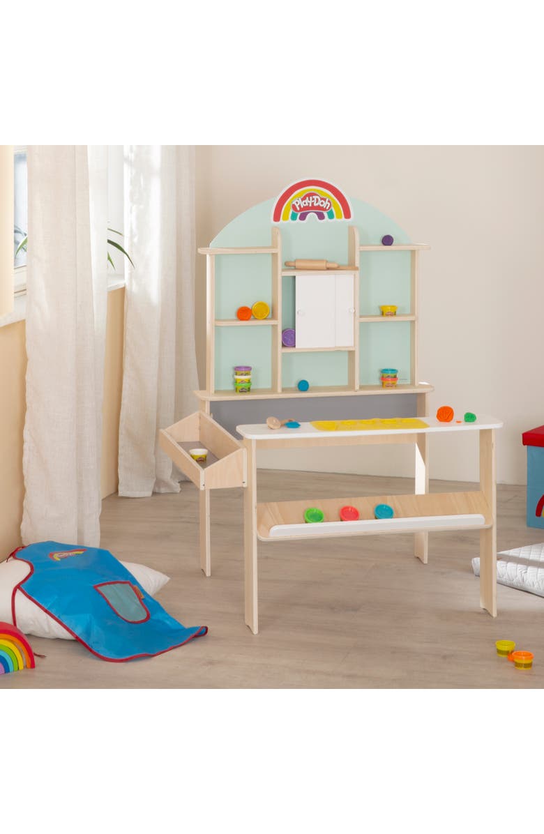 PLAY-DOH Playdoh Allinclusive Wooden Shop Stand Set With 12 Containers & Tools, 3+, Alternate, color, Multicolored