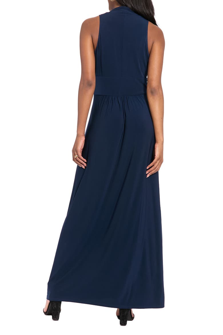 V-Neck Sleeveless Maxi Dress, Alternate, color, NAVY