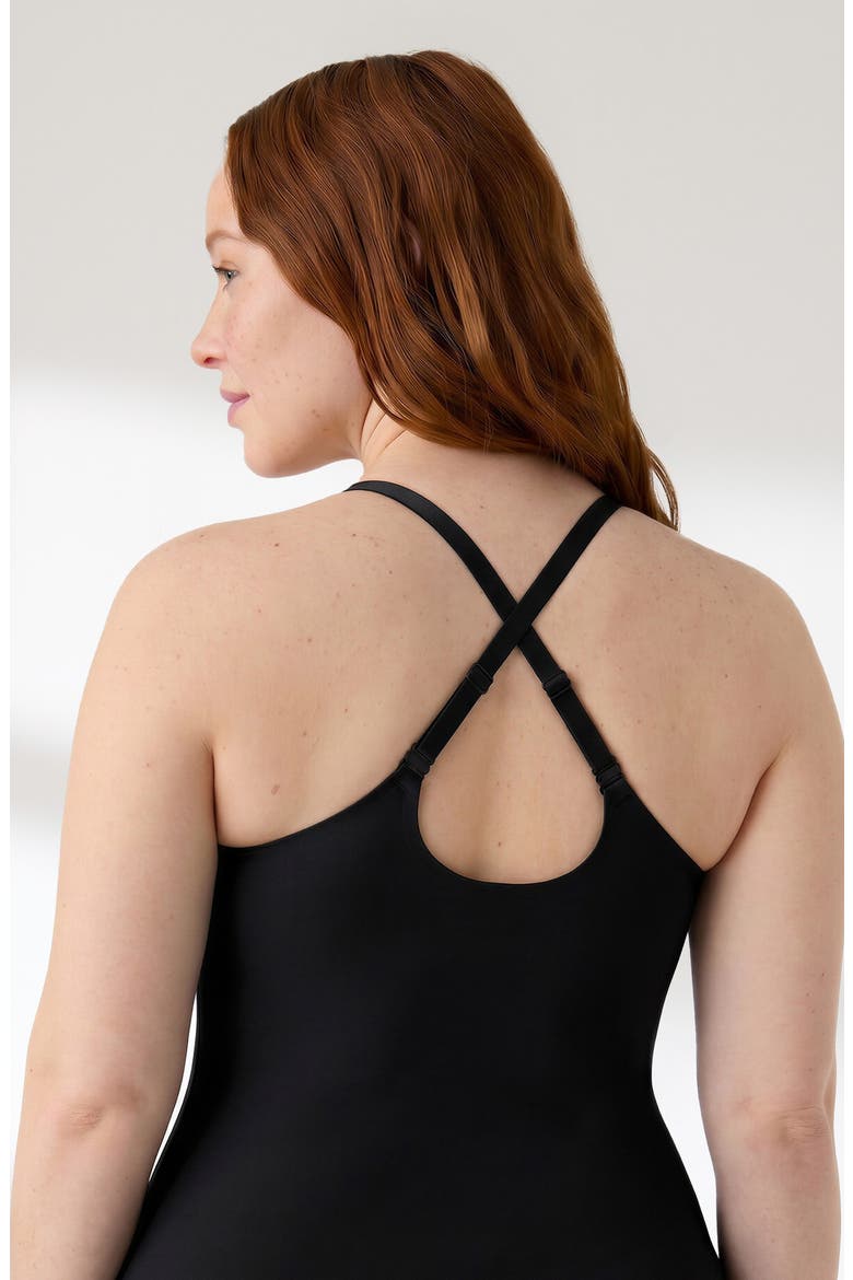 True Body Every Day Smoothing Slip Dress, Alternate, color, BLACK
