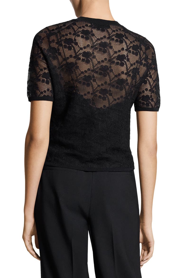 Lace Cardigan, Alternate, color, BLACK