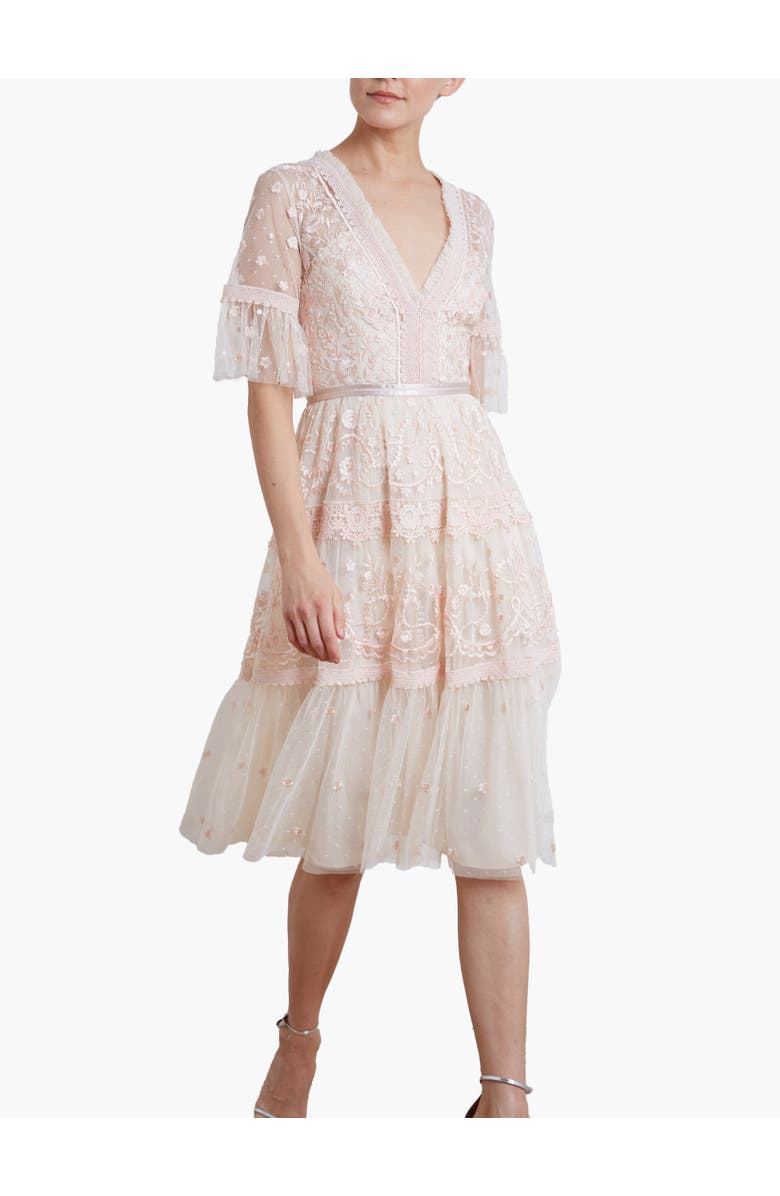 Needle & Thread Midsummer Lace Dress, Main, color, Champagne/Ballet Slipper