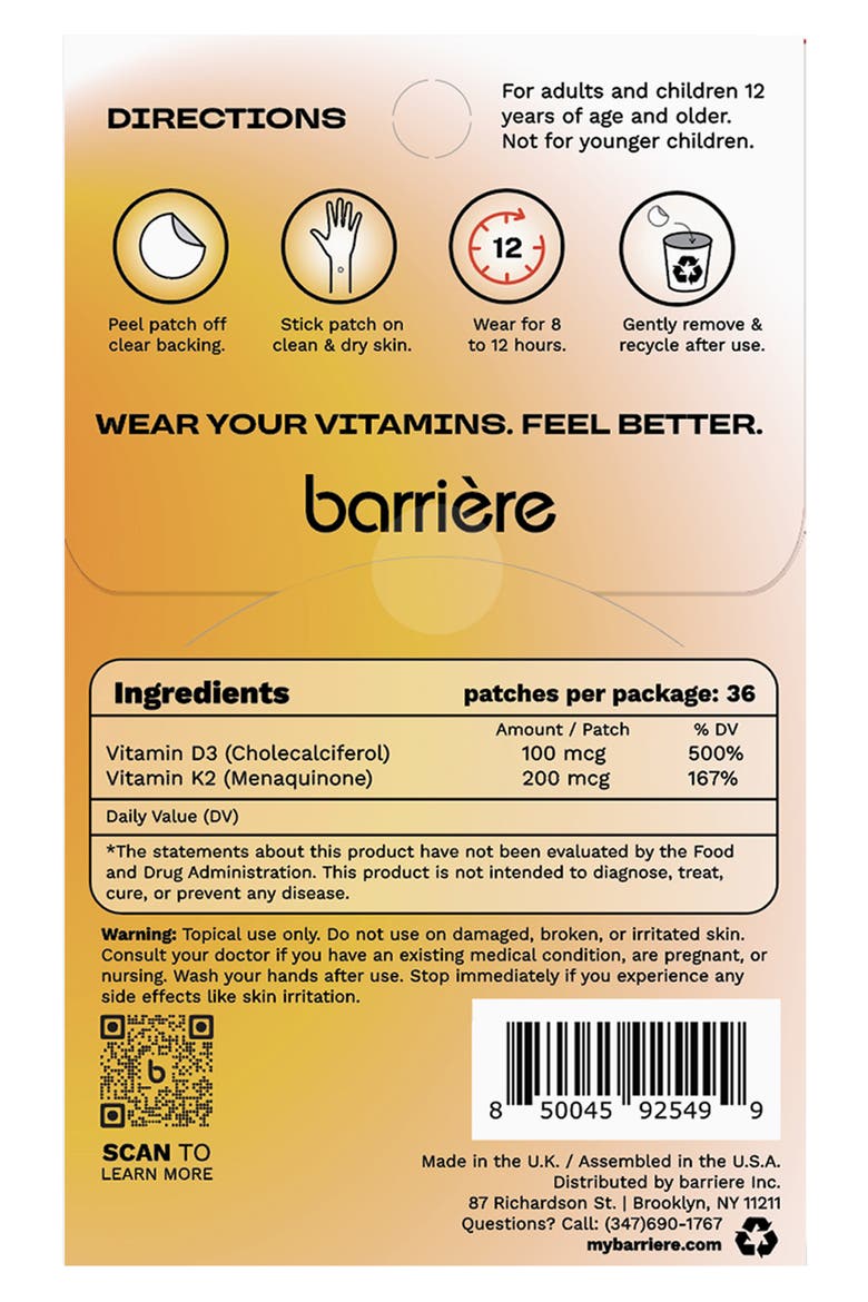 Hello Sunshine Vitamin D3 Patch, Alternate, color, GOLD
