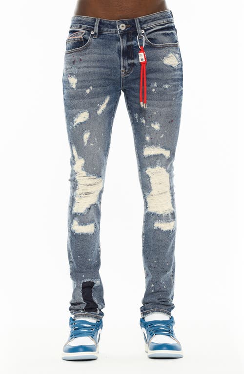 Cult Of Individuality Punk 601 Ripped Super Skinny Jeans In Blue