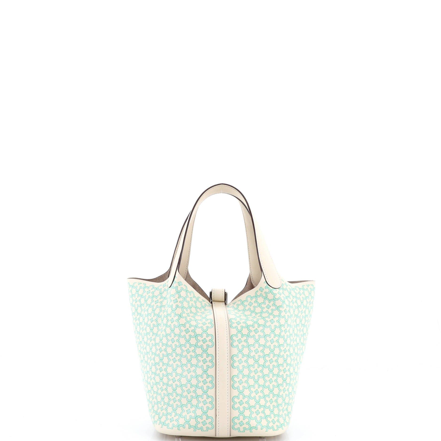 Pre-Owned Hermes Picotin Lock Bag Lucky Daisy Printed Swift PM, Alternate, color, 