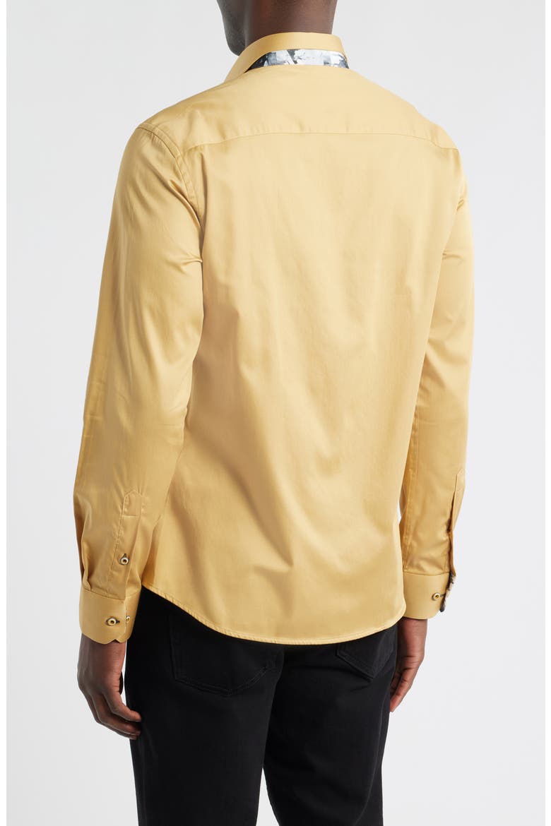 Sinai Collection Luxe Cotton Dress Shirt, Alternate, color, GOLD