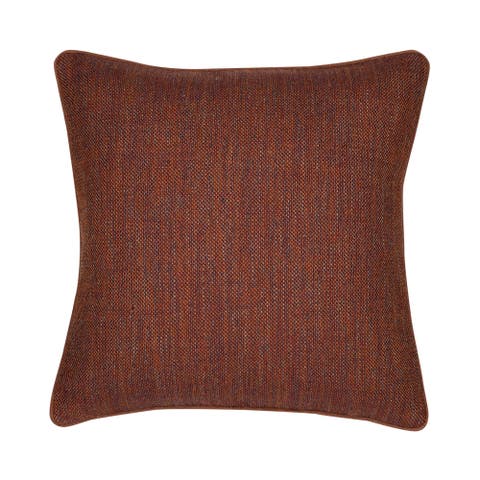 Ember Weave Earth-toned Dimensional Indoor & Outdoor Woven Accent Pillow & Insert